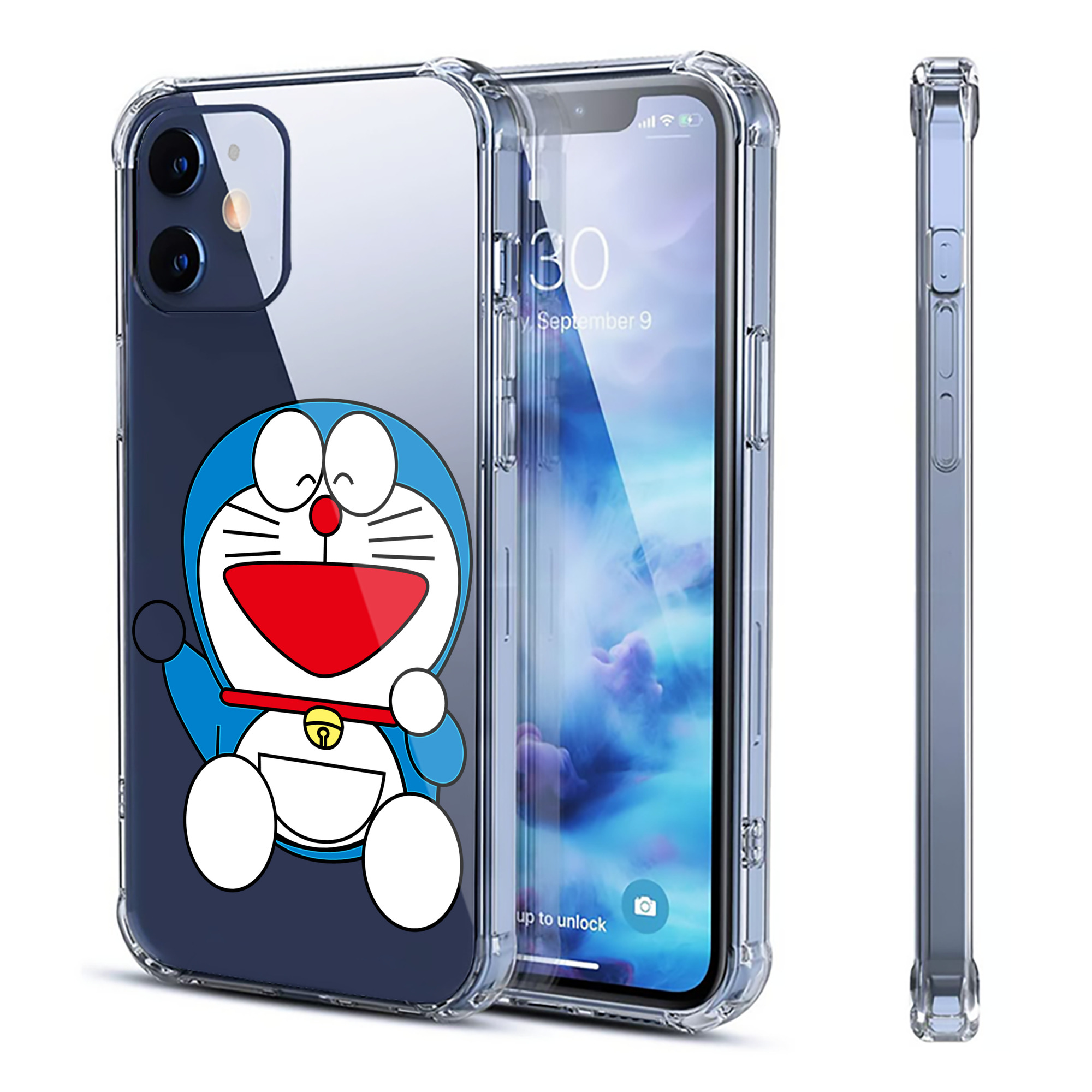 （画像用） ドラえもん Doraemon 【iPhone 12シリーズ対応】透明スマホケース（クリアソフトケース）